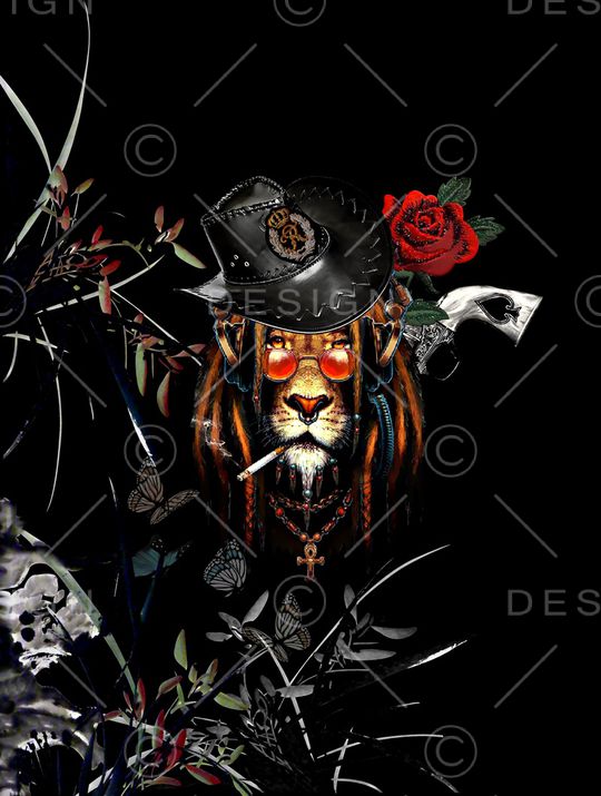 狮子印花华亿平台图片