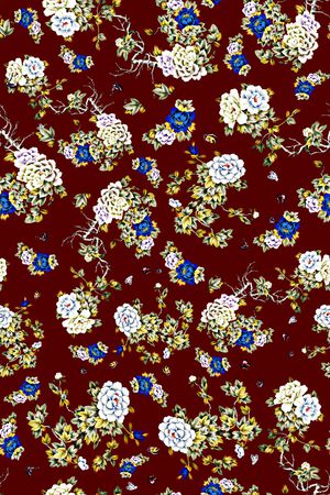 牡丹印花华亿平台图片