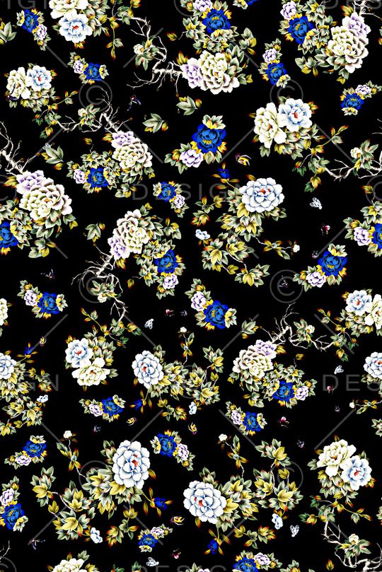 牡丹印花华亿平台图片