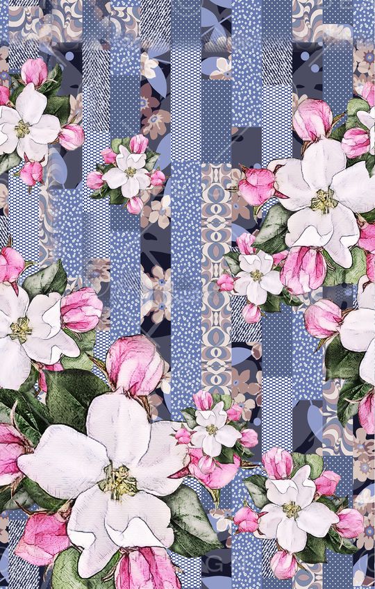 花卉印花华亿平台图片