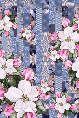 花卉印花华亿平台图片