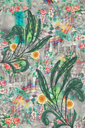 花卉印花华亿平台图片