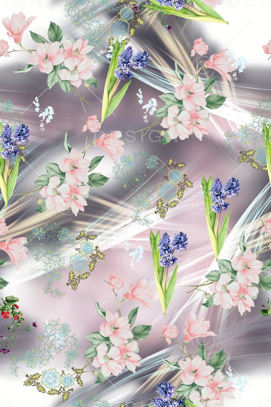 花卉印花华亿平台图片