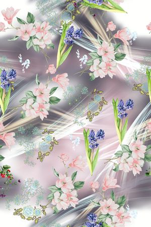 花卉印花华亿平台图片