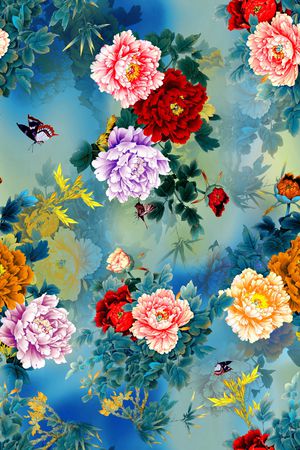 旗袍印花华亿平台图片