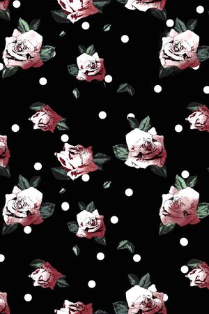 玫瑰花印花华亿平台图片