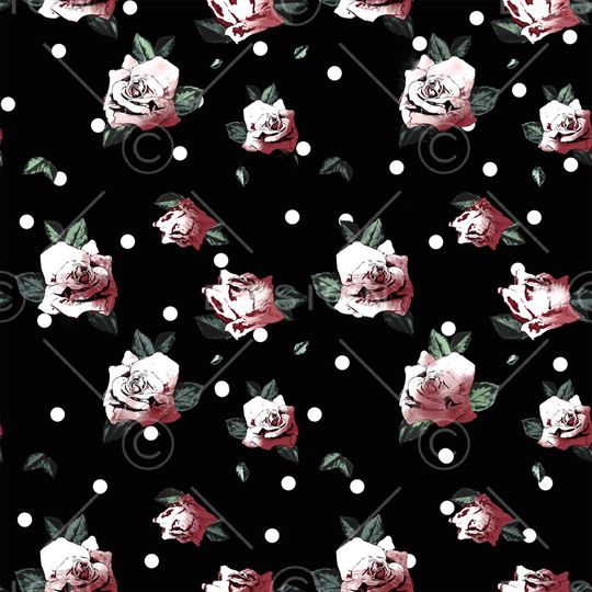 玫瑰花印花华亿平台图片