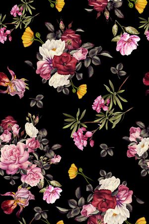 满版散花印花华亿平台图片