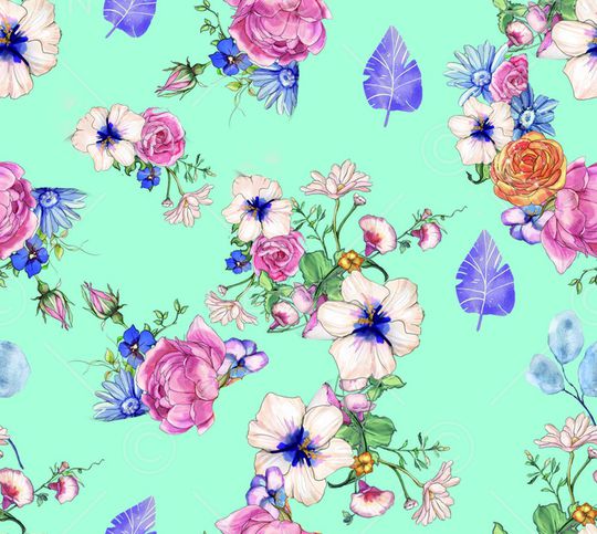 花卉印花华亿平台图片