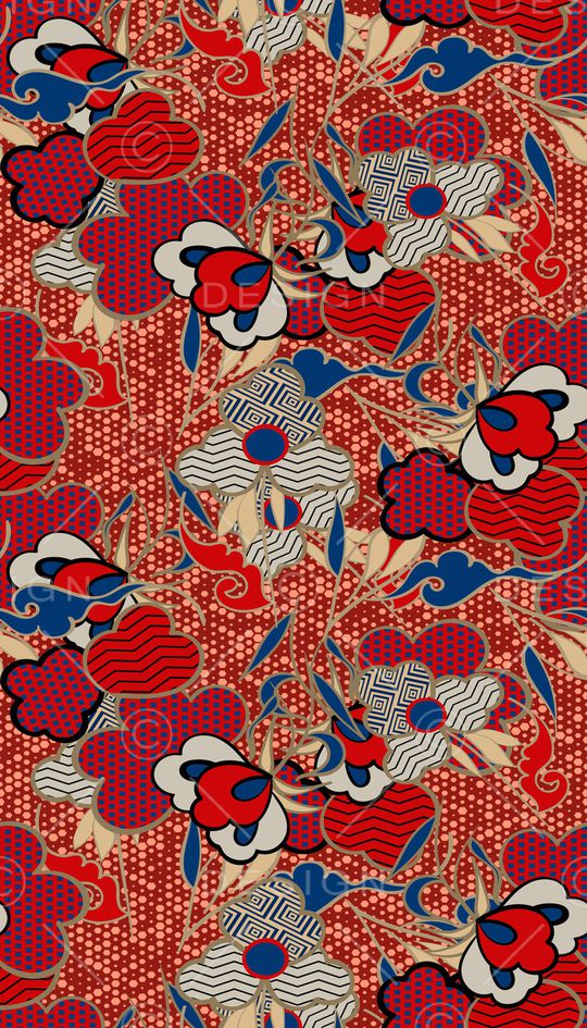 花卉印花华亿平台图片