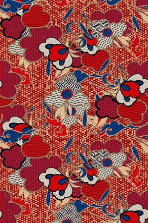 花卉印花华亿平台图片