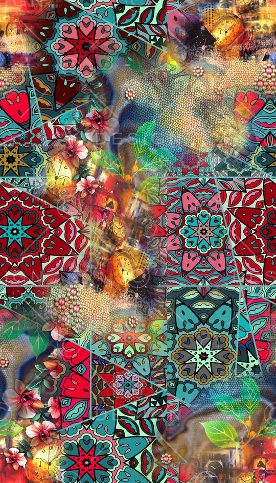 花卉印花华亿平台图片