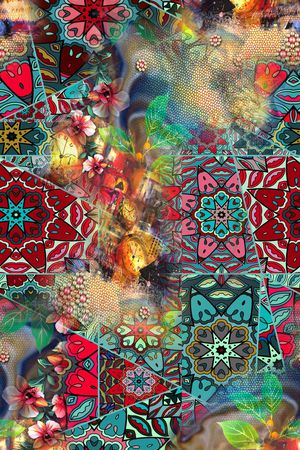 花卉印花华亿平台图片