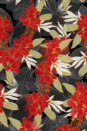 花卉印花华亿平台图片