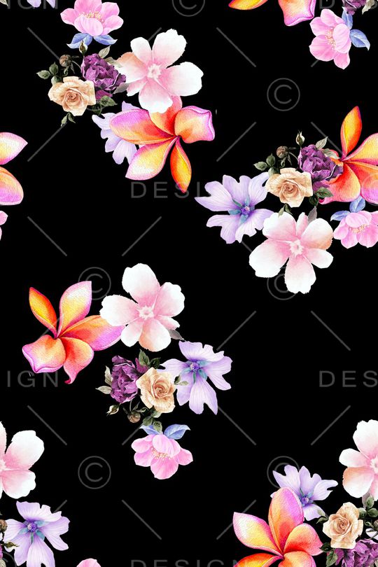 满版散花印花华亿平台图片