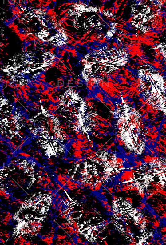 羽毛印花华亿平台图片