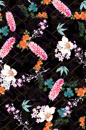 满版散花印花华亿平台图片