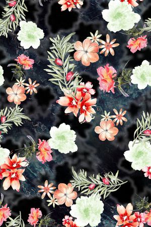 满版散花印花华亿平台图片