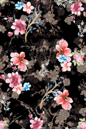 满版散花印花华亿平台图片