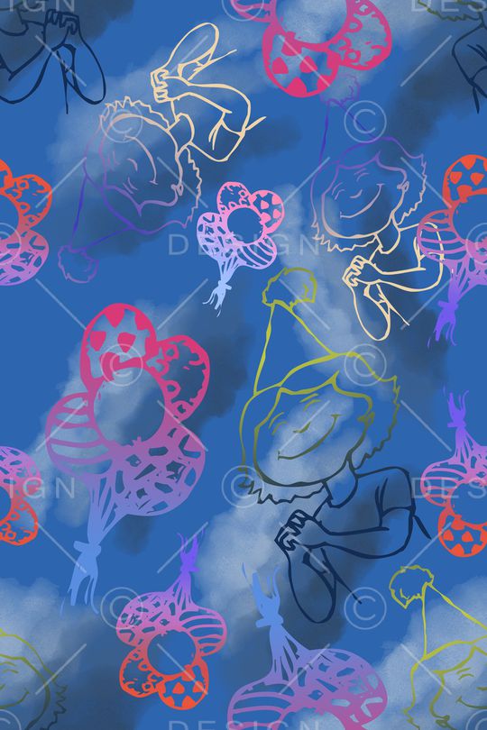 卡通婴童图案印花华亿平台图片