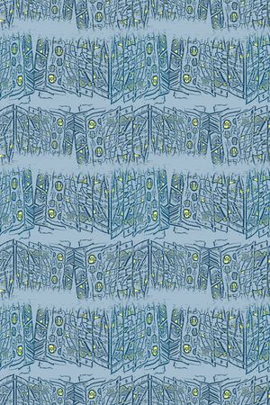 手绘线条笔触印花华亿平台图片