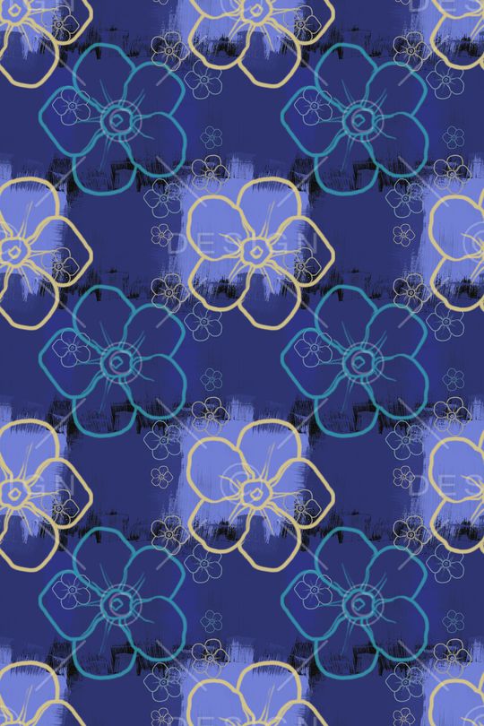 风格化花卉印花华亿平台图片