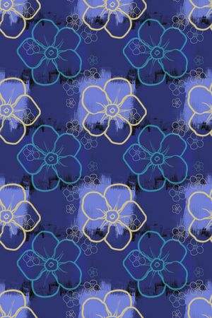 风格化花卉印花华亿平台图片