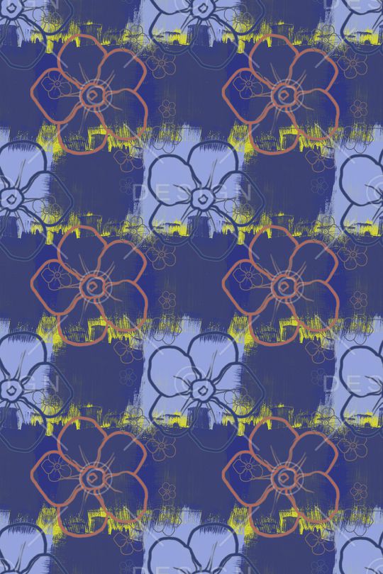 风格化花卉印花华亿平台图片