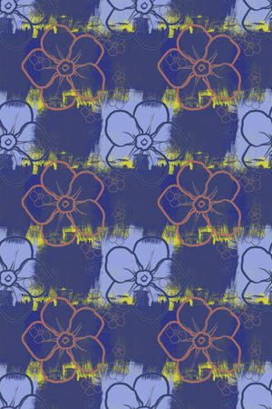 风格化花卉印花华亿平台图片