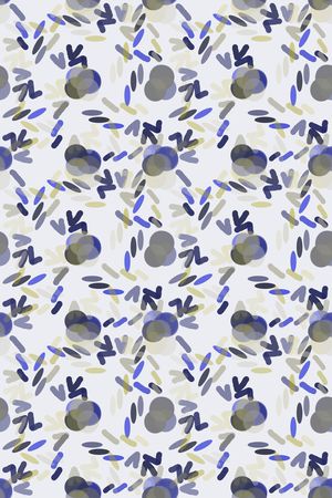 手绘线条笔触印花华亿平台图片