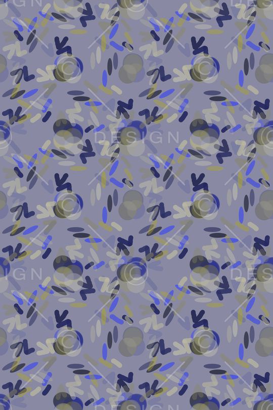 手绘线条笔触印花华亿平台图片