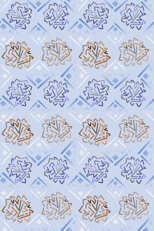 手绘线条笔触印花华亿平台图片