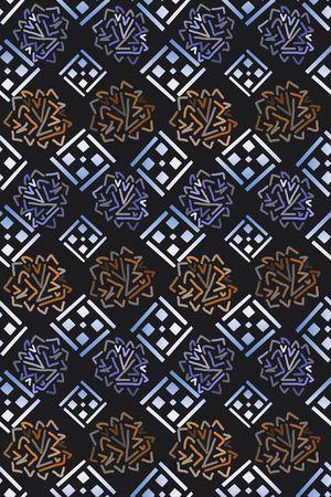 手绘线条笔触印花华亿平台图片