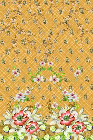 花卉印花华亿平台图片