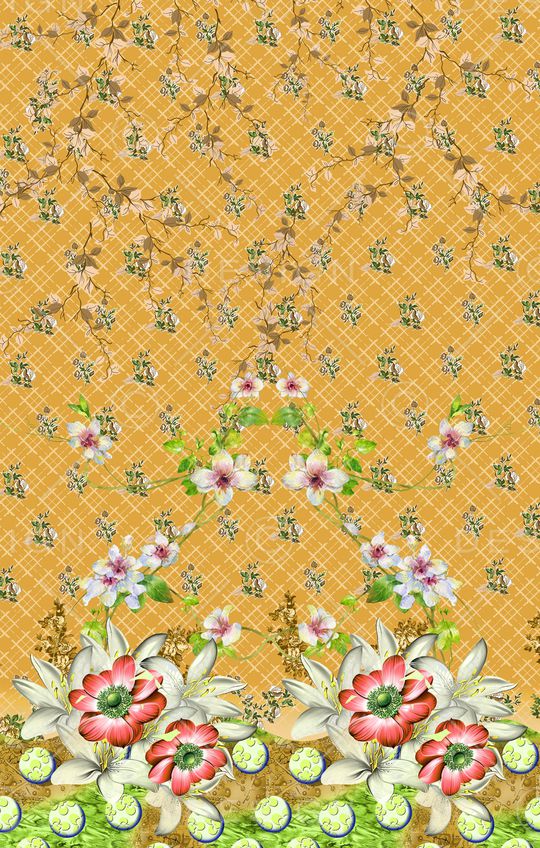 花卉印花华亿平台图片