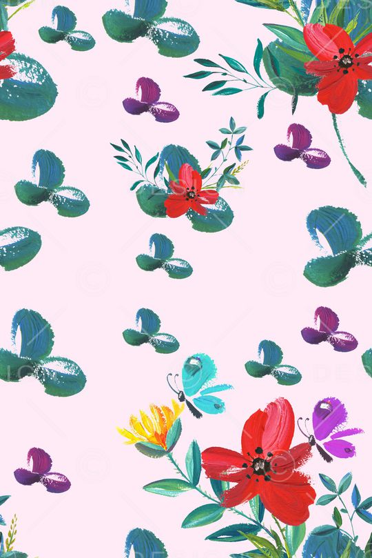 鲜花印花华亿平台图片