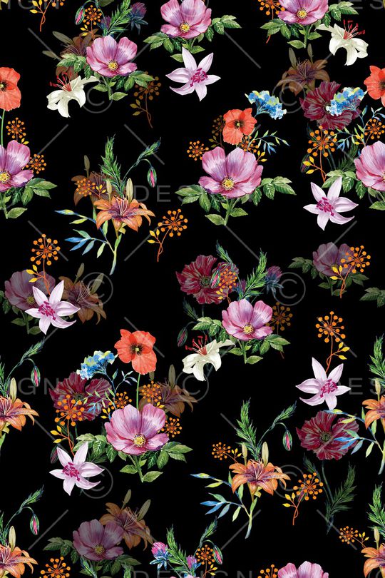 满版散花印花华亿平台图片