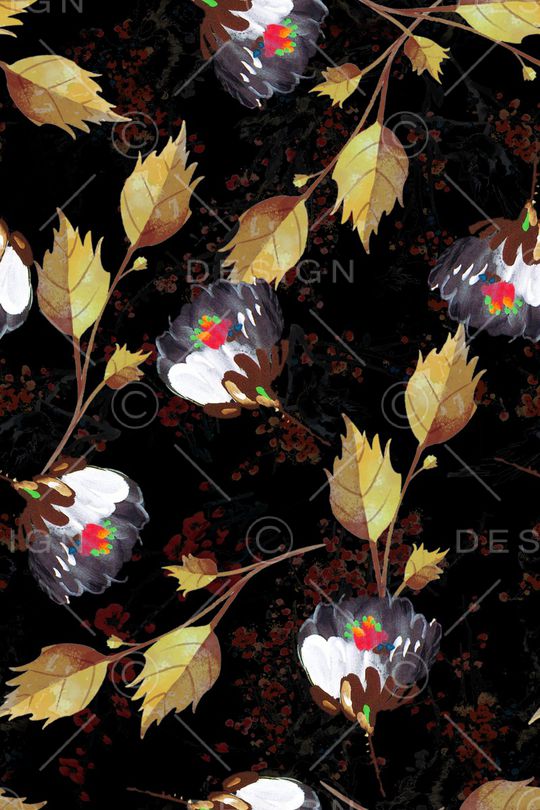 满版散花印花华亿平台图片