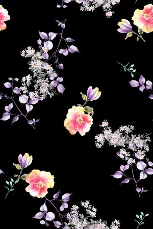 满版散花印花华亿平台图片