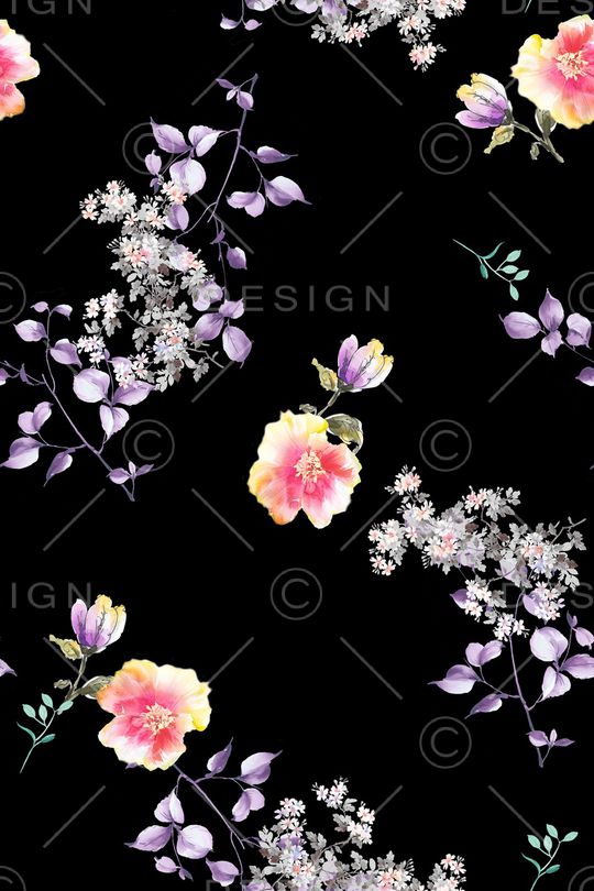 满版散花印花华亿平台图片