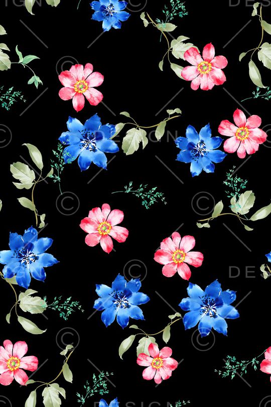 满版散花印花华亿平台图片