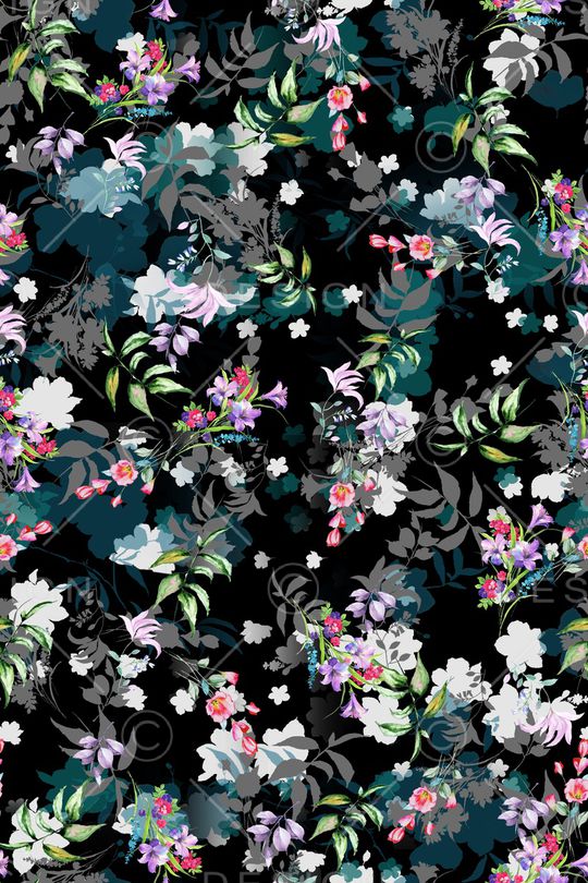 满版散花印花华亿平台图片