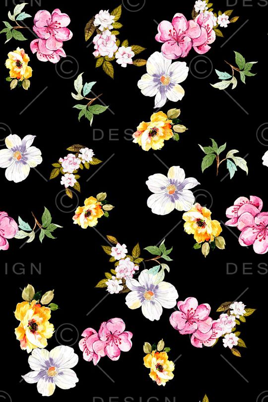 满版散花印花华亿平台图片