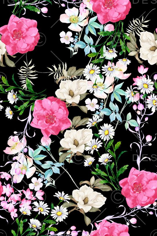 满版散花印花华亿平台图片