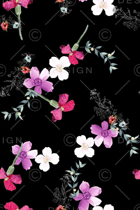 满版散花印花华亿平台图片