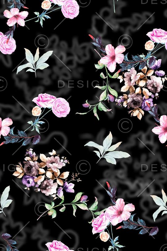 满版散花印花华亿平台图片