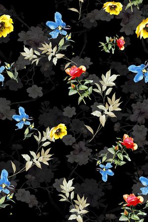 满版散花印花华亿平台图片