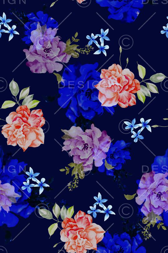 花卉印花华亿平台图片