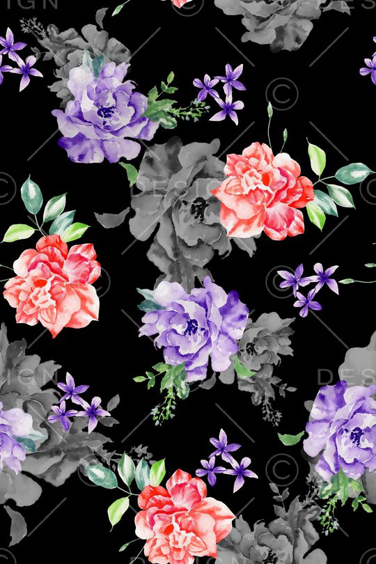 花卉印花华亿平台图片