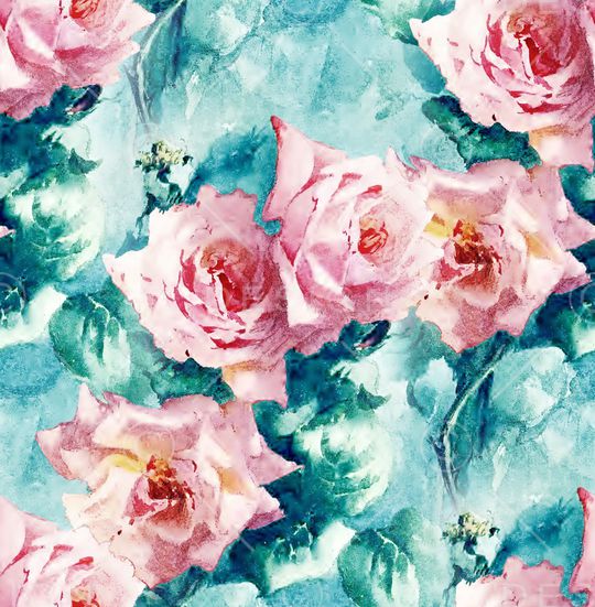 手绘大花印花华亿平台图片